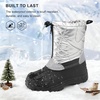 image:imageStelle Boys Girls Snow Boots for Toddler Kids Winter Outdoor Non Slip Waterproof Mid Calf Warm Shoes with Fur LinedSilver