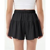 image:imageStelle Butterfly Shorts Girls with Pocket Athletic Flowy Short 2 in 1 Dance Cheer Running Tennis Sports SkortBlack