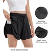 image:imageStelle Butterfly Shorts Girls with Pocket Athletic Flowy Short 2 in 1 Dance Cheer Running Tennis Sports SkortBlack