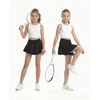 image:imageStelle Butterfly Shorts Girls with Pocket Athletic Flowy Short 2 in 1 Dance Cheer Running Tennis Sports SkortBlack