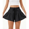 image:imageStelle Butterfly Shorts Girls with Pocket Athletic Flowy Short 2 in 1 Dance Cheer Running Tennis Sports SkortBlack