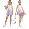 image:imageStelle Butterfly Shorts Girls with Pocket Athletic Flowy Short 2 in 1 Dance Cheer Running Tennis Sports SkortLavender
