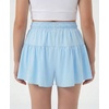 image:imageStelle Butterfly Shorts Girls with Pocket Athletic Flowy Short 2 in 1 Dance Cheer Running Tennis Sports SkortLight Blue