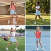 image:imageStelle Butterfly Shorts Girls with Pocket Athletic Flowy Short 2 in 1 Dance Cheer Running Tennis Sports SkortLight Blue