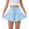 image:imageStelle Butterfly Shorts Girls with Pocket Athletic Flowy Short 2 in 1 Dance Cheer Running Tennis Sports SkortLight Blue
