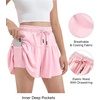 image:imageStelle Butterfly Shorts Girls with Pocket Athletic Flowy Short 2 in 1 Dance Cheer Running Tennis Sports SkortPink