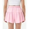 image:imageStelle Butterfly Shorts Girls with Pocket Athletic Flowy Short 2 in 1 Dance Cheer Running Tennis Sports SkortPink