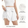 image:imageStelle Butterfly Shorts Girls with Pocket Athletic Flowy Short 2 in 1 Dance Cheer Running Tennis Sports SkortWhite