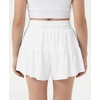 image:imageStelle Butterfly Shorts Girls with Pocket Athletic Flowy Short 2 in 1 Dance Cheer Running Tennis Sports SkortWhite