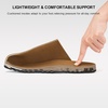 image:imageStelle Clogs Women Mens Arch Support Suede Soft Cork Footbed Sandals Potato Shoes Slip on Home Slippers NonSlip ComfortAcaramel