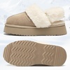 image:imageStelle Genuine Suede Platform Slippers for Women Removable Backstrap Memory Foam Indoor Outdoor WaterResistantDune