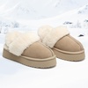 image:imageStelle Genuine Suede Platform Slippers for Women Removable Backstrap Memory Foam Indoor Outdoor WaterResistantDune
