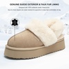 image:imageStelle Genuine Suede Platform Slippers for Women Removable Backstrap Memory Foam Indoor Outdoor WaterResistantDune