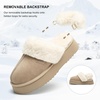 image:imageStelle Genuine Suede Platform Slippers for Women Removable Backstrap Memory Foam Indoor Outdoor WaterResistantDune