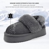 image:imageStelle Genuine Suede Platform Slippers for Women Removable Backstrap Memory Foam Indoor Outdoor WaterResistantGrey