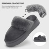 image:imageStelle Genuine Suede Platform Slippers for Women Removable Backstrap Memory Foam Indoor Outdoor WaterResistantGrey