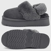 image:imageStelle Genuine Suede Platform Slippers for Women Removable Backstrap Memory Foam Indoor Outdoor WaterResistantGrey