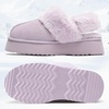 image:imageStelle Genuine Suede Platform Slippers for Women Removable Backstrap Memory Foam Indoor Outdoor WaterResistantLilac