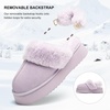 image:imageStelle Genuine Suede Platform Slippers for Women Removable Backstrap Memory Foam Indoor Outdoor WaterResistantLilac