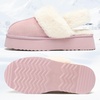 image:imageStelle Genuine Suede Platform Slippers for Women Removable Backstrap Memory Foam Indoor Outdoor WaterResistantPink
