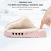 image:imageStelle Genuine Suede Platform Slippers for Women Removable Backstrap Memory Foam Indoor Outdoor WaterResistantPink