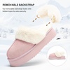 image:imageStelle Genuine Suede Platform Slippers for Women Removable Backstrap Memory Foam Indoor Outdoor WaterResistantPink