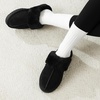 image:imageStelle Genuine Suede Slippers for Women WaterResistant Indoor Outdoor Comfortable Memory Foam Lightweight Flexible SoleBlack