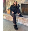 image:imageStelle Genuine Suede Slippers for Women WaterResistant Indoor Outdoor Comfortable Memory Foam Lightweight Flexible SoleBlack