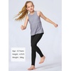 image:imageStelle Girls Athletic Leggings Kids Dance Running Yoga Pants Workout Active Dance Tights with Pockets3packblack 2 Side Pocket