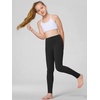 image:imageStelle Girls Athletic Leggings Kids Dance Workout Running Yoga Pants with Hidden PocketA1black