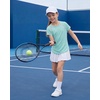 image:imageStelle Girls Athletic Shirts Short Sleeve Crewneck T Shirts Active Sports Top Soccer Gym Workout Tshirt Summer Tees for KidAqua Blue07