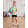 image:imageStelle Girls Athletic Shirts Short Sleeve Crewneck T Shirts Active Sports Top Soccer Gym Workout Tshirt Summer Tees for KidPastel Green
