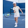 image:imageStelle Girls Athletic Shirts Short Sleeve Crewneck T Shirts Active Sports Top Soccer Gym Workout Tshirt Summer Tees for KidWhite