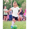 image:imageStelle Girls Athletic Shirts Short Sleeve Crewneck T Shirts Active Sports Top Soccer Gym Workout Tshirt Summer Tees for KidWhite