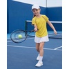 image:imageStelle Girls Athletic Shirts Short Sleeve Crewneck T Shirts Active Sports Top Soccer Gym Workout Tshirt Summer Tees for KidYellow