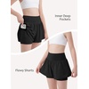 image:imageStelle Girls Athletic Shorts Flowy Running 2 in 1 Butterfly Short with Pockets Soccer Tennis for TeenBlack