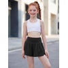 image:imageStelle Girls Athletic Shorts Flowy Running 2 in 1 Butterfly Short with Pockets Soccer Tennis for TeenBlack