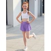 image:imageStelle Girls Athletic Shorts Flowy Running 2 in 1 Butterfly Short with Pockets Soccer Tennis for TeenLavender