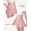 image:imageStelle Girls Athletic Shorts Flowy Running 2 in 1 Butterfly Short with Pockets Soccer Tennis for TeenLight Pink