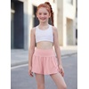 image:imageStelle Girls Athletic Shorts Flowy Running 2 in 1 Butterfly Short with Pockets Soccer Tennis for TeenLight Pink