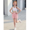 image:imageStelle Girls Athletic Shorts Flowy Running 2 in 1 Butterfly Short with Pockets Soccer Tennis for TeenLight Pink