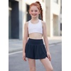 image:imageStelle Girls Athletic Shorts Flowy Running 2 in 1 Butterfly Short with Pockets Soccer Tennis for TeenNavy