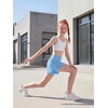 image:imageStelle Girls Athletic Shorts Flowy Running 2 in 1 Butterfly Short with Pockets Soccer Tennis for TeenSky Blue