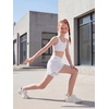 image:imageStelle Girls Athletic Shorts Flowy Running 2 in 1 Butterfly Short with Pockets Soccer Tennis for TeenWhite