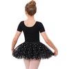image:imageStelle Girls Ballet Leotards Toddler Dance Outfit Combo with Pull on Skirt and Tights ToddlerLittle KidBig Kid02black Shiny Tutu Skirt