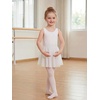 image:imageStelle Girls Ballet Skirt Chiffon Dance Skirt for Girls with Mesh Bowknot Elastic Waist Pullon Skirts for BalletWhite