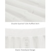 image:imageStelle Girls Ballet Skirt Pull On High Waist Dance Wrap Skirt Layered Ruffle Chiffon Skirt Kid Toddler Ballerina ClothesWhite
