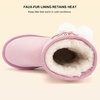 image:imageStelle Girls Boys Boots Kids Snow Winter Boots Outdoor Ankle Warm Slip On Faux Fur Lined Lightweight ShoesToddlerLittle KidsBig KidsPink