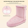 image:imageStelle Girls Boys Boots Kids Snow Winter Boots Outdoor Ankle Warm Slip On Faux Fur Lined Lightweight ShoesToddlerLittle KidsBig KidsPink