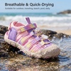 image:imageStelle Girls ClosedToe Water Hiking Beach Outdoor Sport Sandals  Adjustable HookandLoop Straps Boys amp Girls Athletic Shoes Summer Everyday Wear QuickDrying Materials Toddler to Big KidsSunset Glow